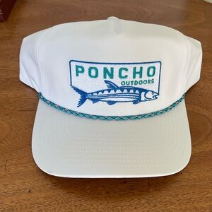Poncho Outdoors - Mens Rope Hat - White - Bonefish Logo - Brand New